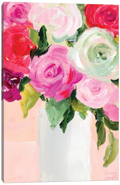 Rosey Bouquet Canvas Art Print - Lanie Loreth