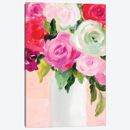 Rosey Bouquet Canvas Print #LNL689} by Lanie Loreth Canvas Art Print