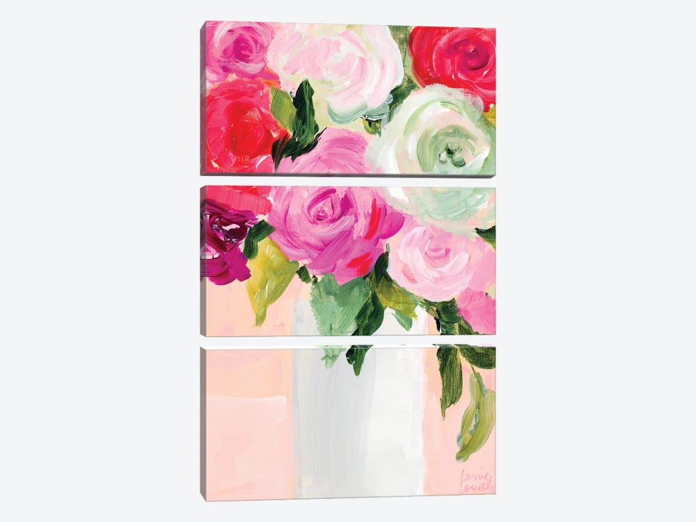 Rosey Bouquet by Lanie Loreth 3-piece Canvas Print