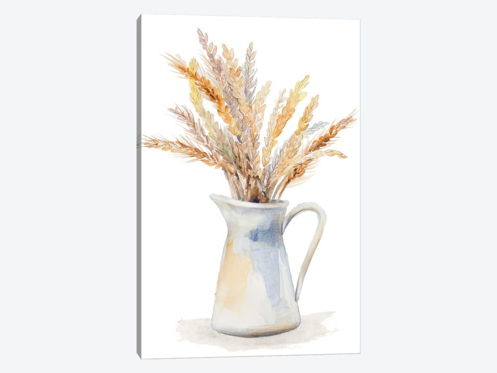Wheat in Pitcher by Lanie Loreth 1-piece Canvas Print
