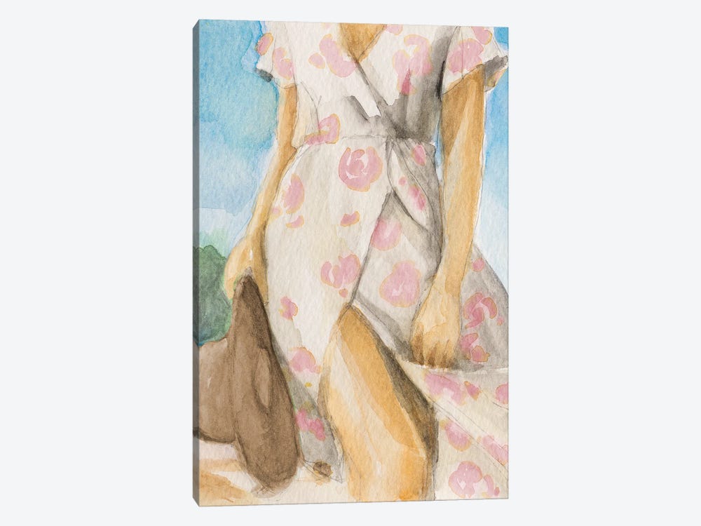 Woman In Sun Dress by Lanie Loreth 1-piece Canvas Wall Art