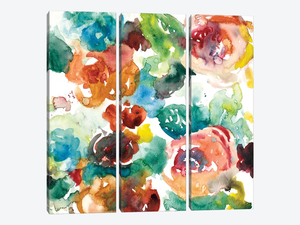 Abstract Florals by Lanie Loreth 3-piece Canvas Print
