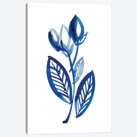 Blue Floral I Canvas Print #LNL744} by Lanie Loreth Canvas Print