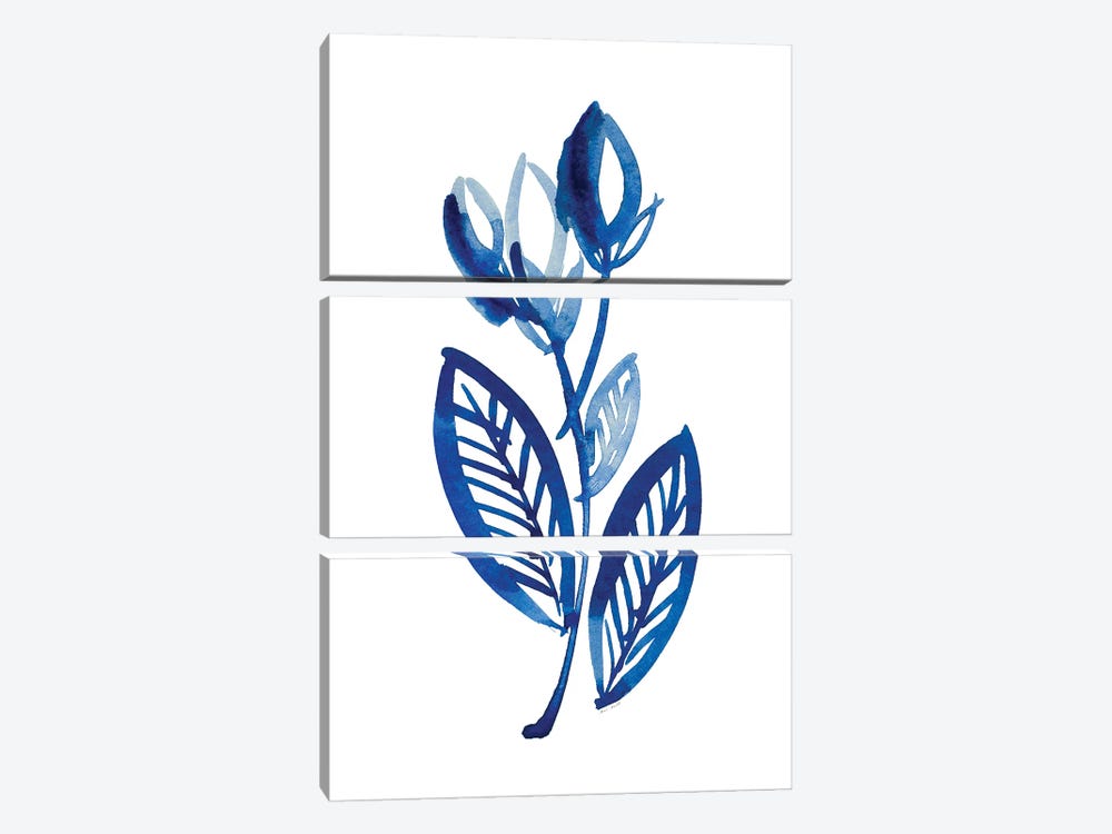 Blue Floral I by Lanie Loreth 3-piece Canvas Art Print