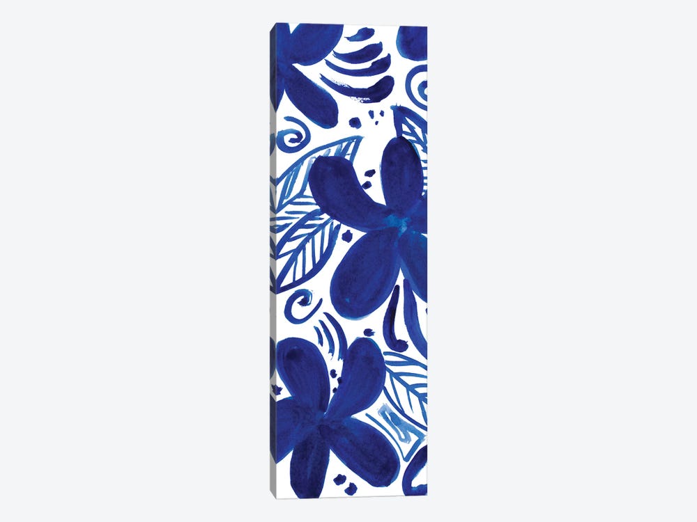Blue Floral Panel by Lanie Loreth 1-piece Canvas Art