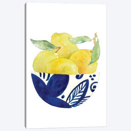 Bowl Of Lemons I Canvas Print #LNL748} by Lanie Loreth Canvas Art