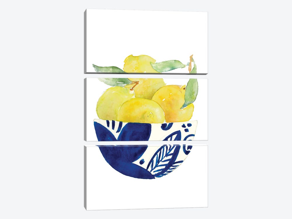 Bowl Of Lemons I by Lanie Loreth 3-piece Canvas Print