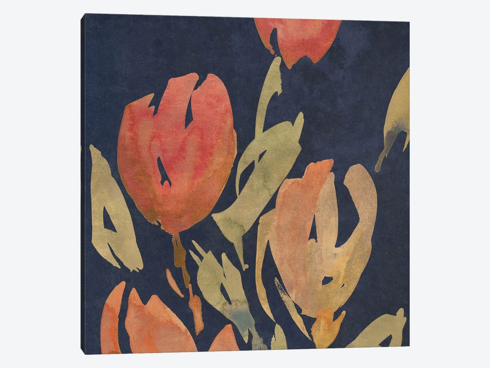 Dark Orange Tulips II by Lanie Loreth 1-piece Canvas Wall Art