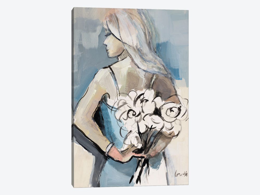 Girl With Flowers by Lanie Loreth 1-piece Canvas Artwork