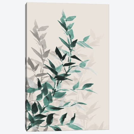 Green Tonal Leaves I Canvas Print #LNL780} by Lanie Loreth Canvas Art
