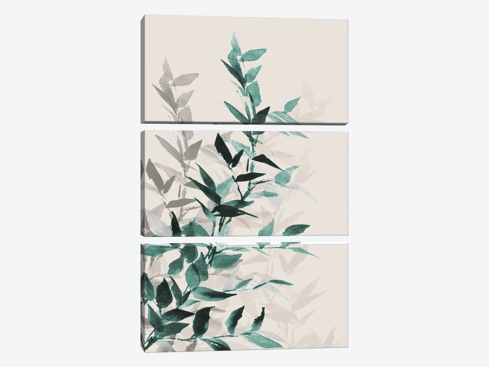 Green Tonal Leaves I by Lanie Loreth 3-piece Art Print