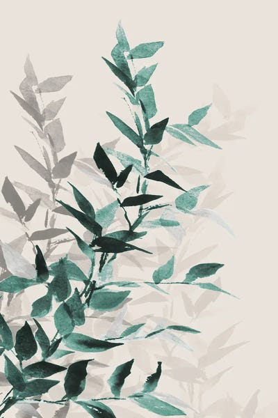 Lanie Loreth: Green Tonal Leaves I by Lanie Loreth