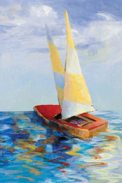 Lanie Loreth: Red Sailboat by Lanie Loreth