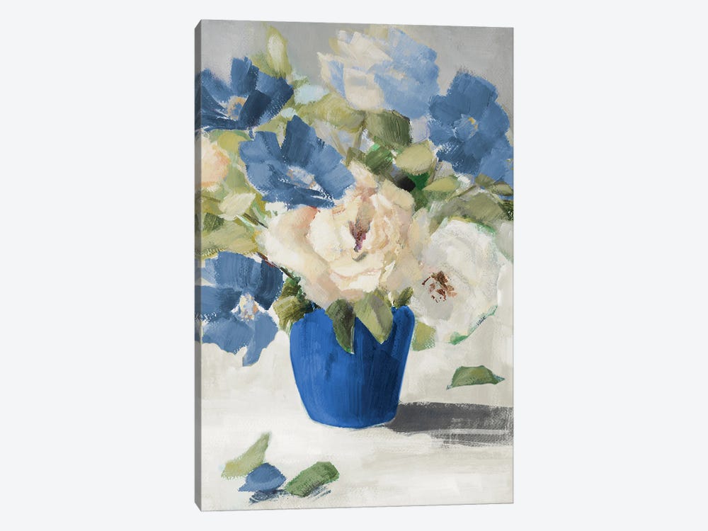 Shades Of Blue Floral by Lanie Loreth 1-piece Canvas Art