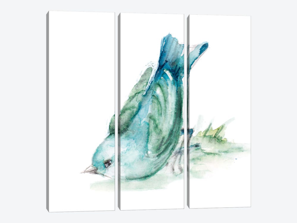 Spring Blue Bird IV by Lanie Loreth 3-piece Canvas Wall Art