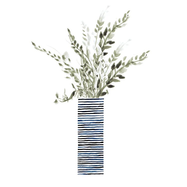 Tall Blue Textured Vase