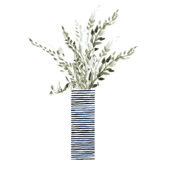 Lanie Loreth: Tall Blue Textured Vase by Lanie Loreth