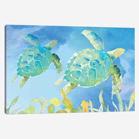 Turtles Ascend Canvas Print #LNL818} by Lanie Loreth Canvas Art