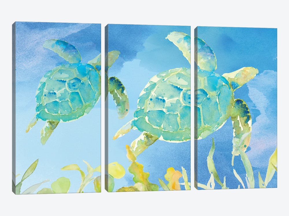 Turtles Ascend by Lanie Loreth 3-piece Canvas Wall Art