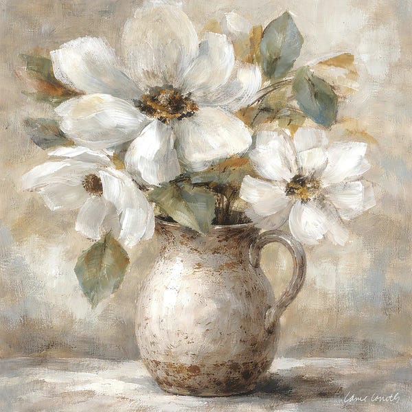 Flowers In Tan Vase