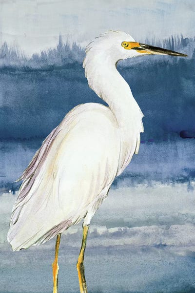 Herons: Heron on Blue II by Lanie Loreth