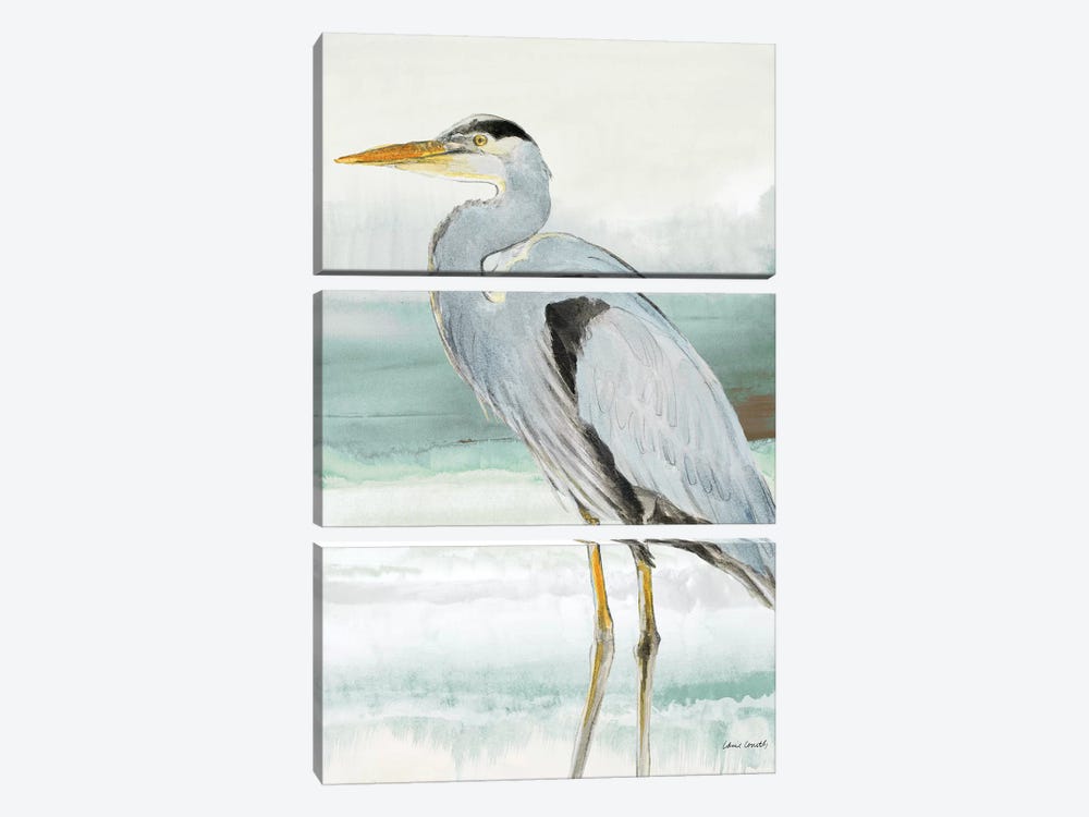 Heron on Seaglass  I by Lanie Loreth 3-piece Canvas Artwork