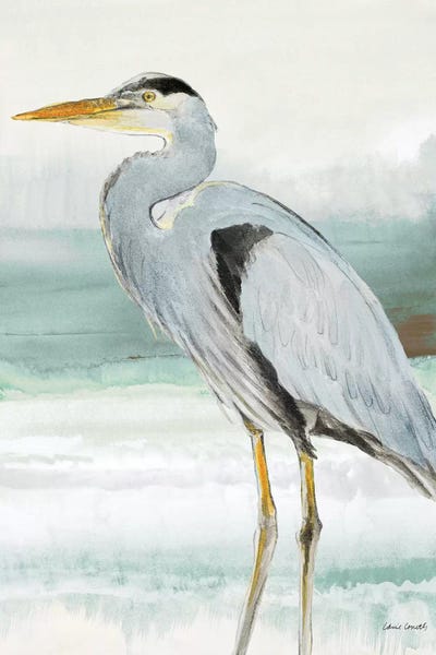 Great Blue Herons: Heron on Seaglass  I by Lanie Loreth