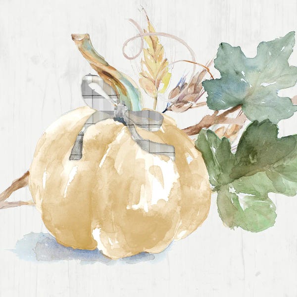 Lanie Loreth: Pumpkin With Fall Foliage II by Lanie Loreth