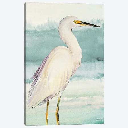 Heron on Seaglass II Canvas Print #LNL95} by Lanie Loreth Canvas Print