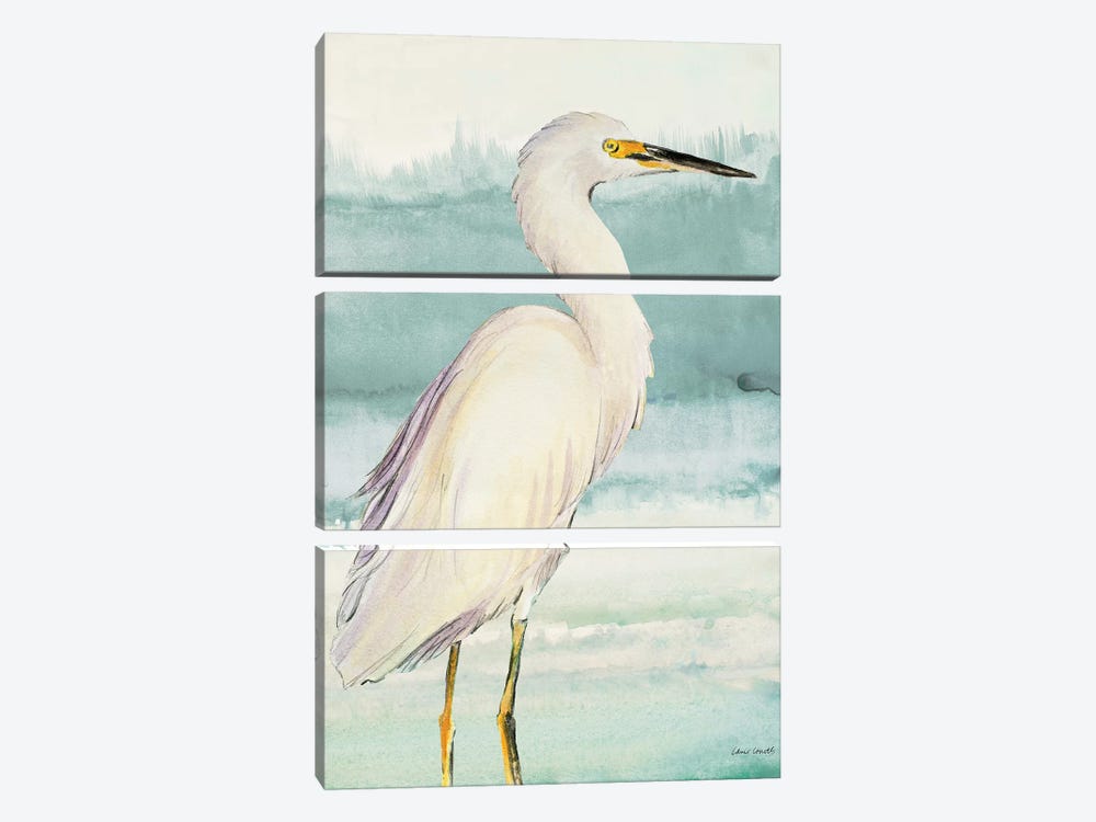 Heron on Seaglass II by Lanie Loreth 3-piece Canvas Art Print
