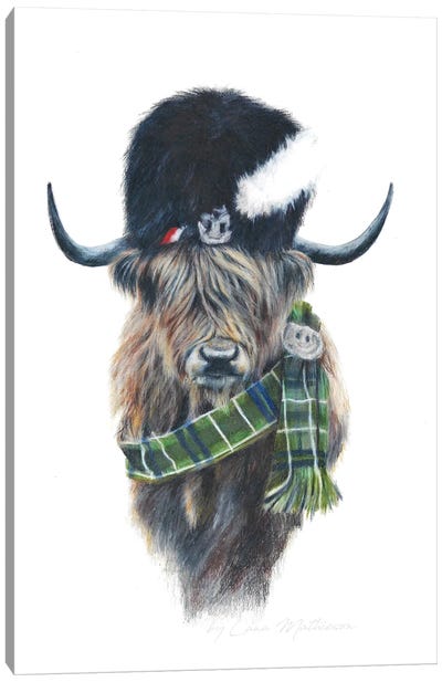 Gordon The Highland Coo Canvas Art Print - Lana Mathieson