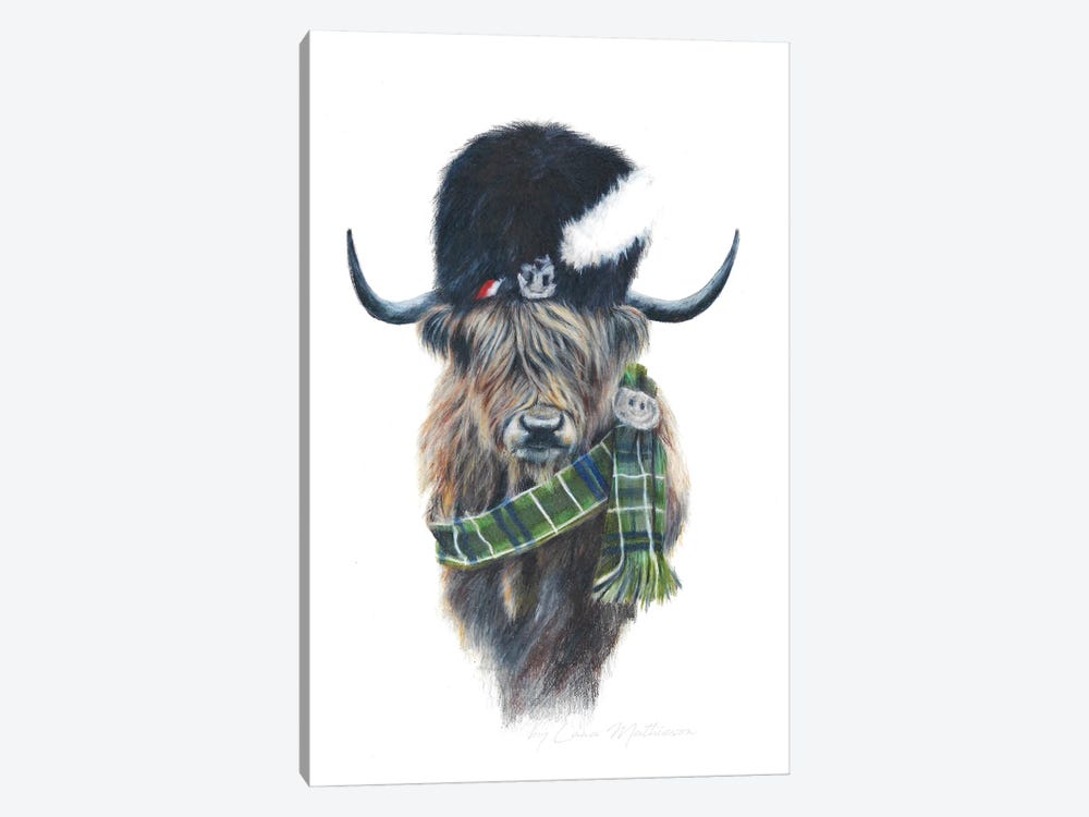 Gordon The Highland Coo by Lana Mathieson 1-piece Art Print