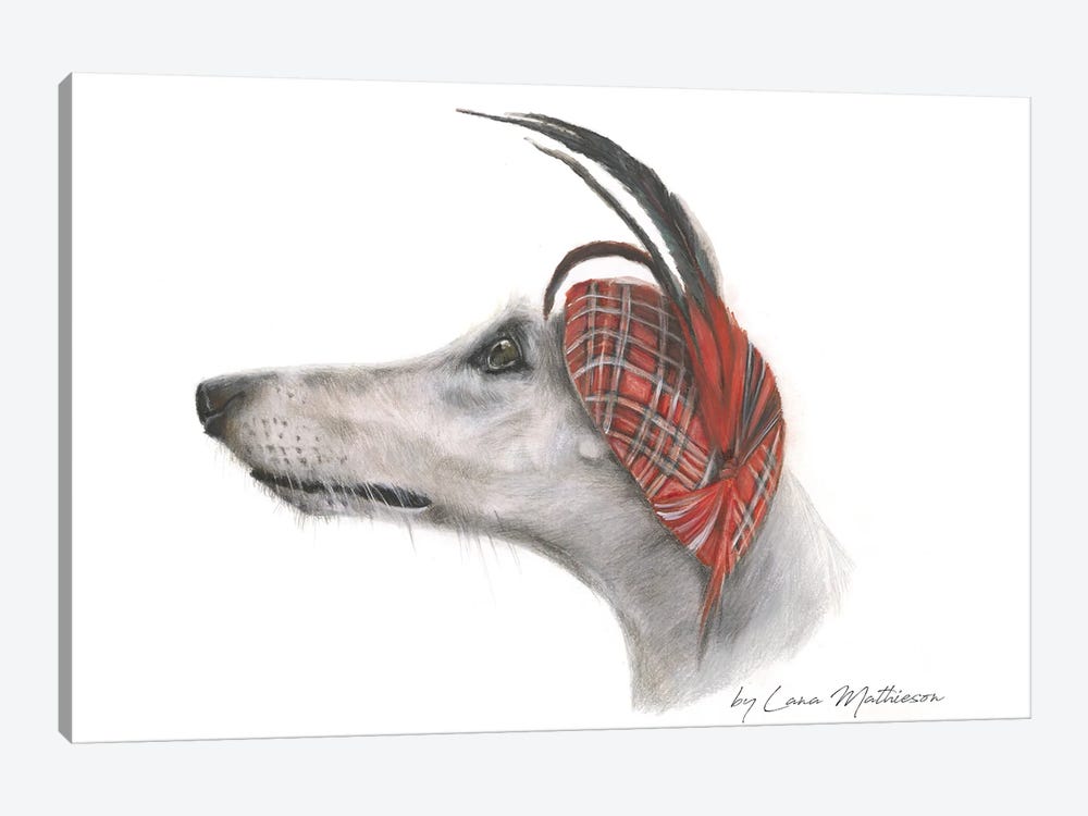 Lady Greyhound by Lana Mathieson 1-piece Canvas Wall Art