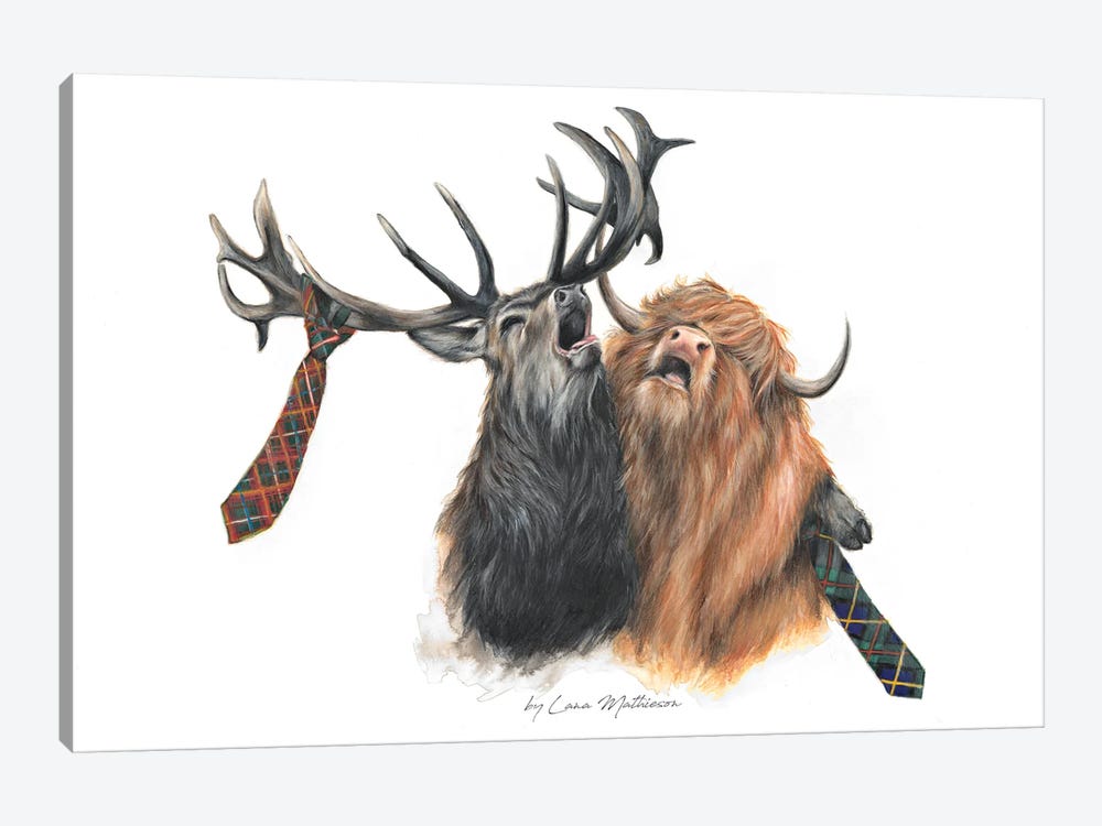Stag Night by Lana Mathieson 1-piece Canvas Wall Art