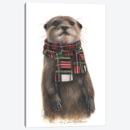 The Dapper Otter Oot The Water Canvas Print #LNM27} by Lana Mathieson Canvas Print