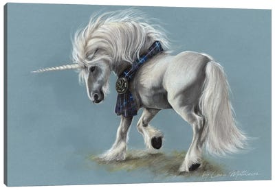 The Pride Of Scotland Canvas Art Print - Unicorn Art