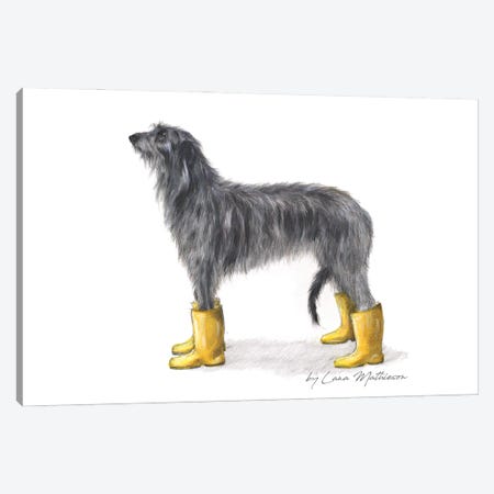 The Yellow Welly Deerhound Canvas Print #LNM35} by Lana Mathieson Canvas Art