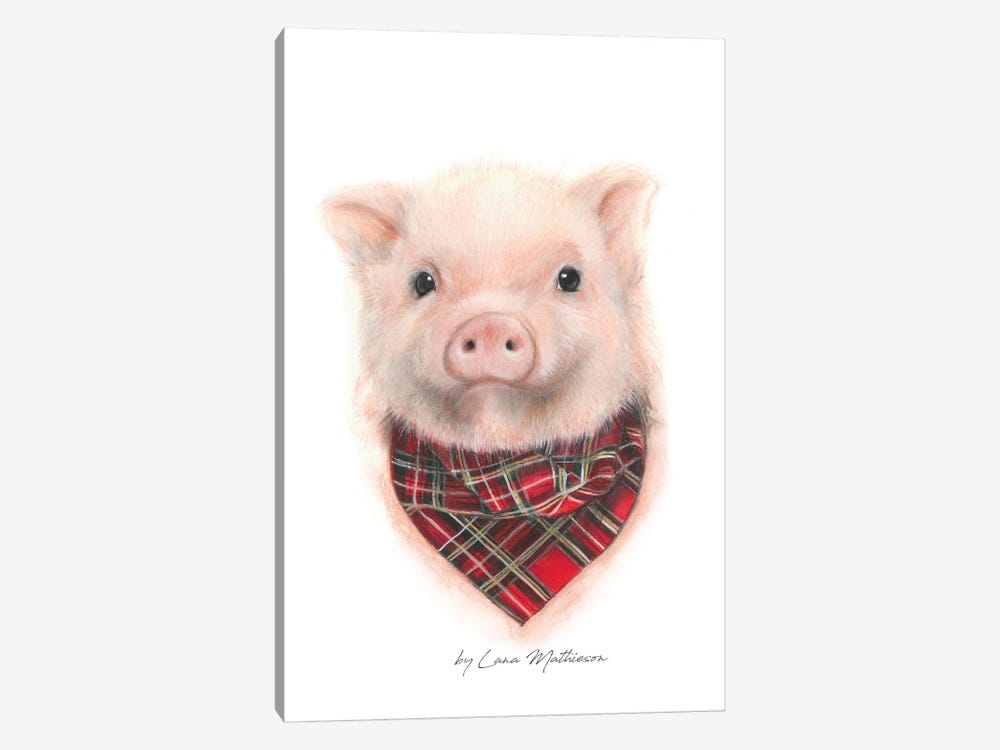 Wee Piggy by Lana Mathieson 1-piece Canvas Wall Art