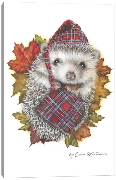 Autumn In Airdrie Canvas Art Print - Hedgehogs