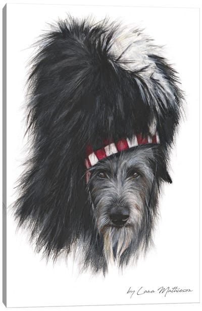 Bearskin Hat Deerhound Canvas Art Print - Lana Mathieson