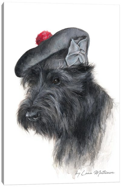 The Balmoral Scottie Canvas Art Print - Scottish Terriers
