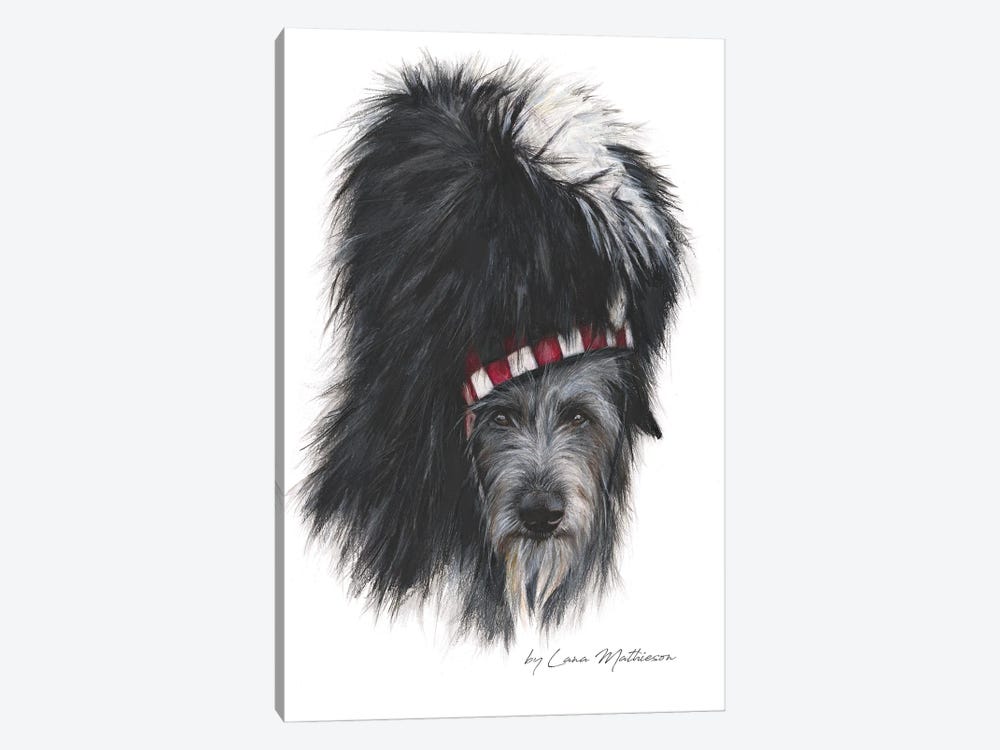 The Bearskin Hat Deerhound by Lana Mathieson 1-piece Canvas Print