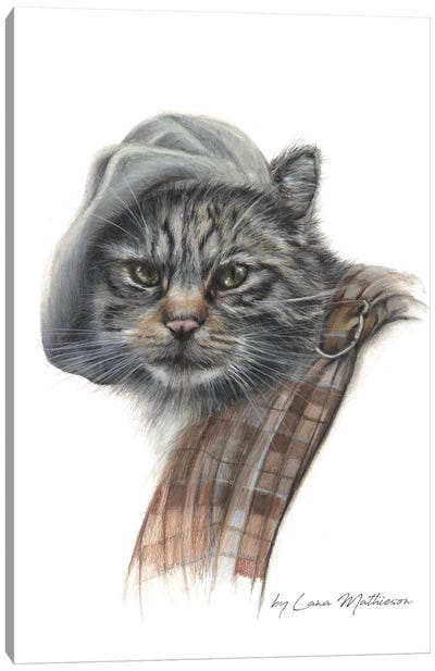 The Wild Outlander Cat Canvas Art Print - Lana Mathieson