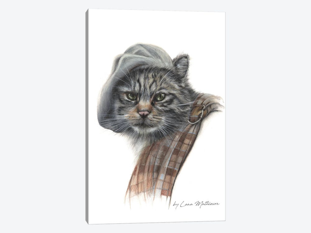 The Wild Outlander Cat by Lana Mathieson 1-piece Canvas Artwork