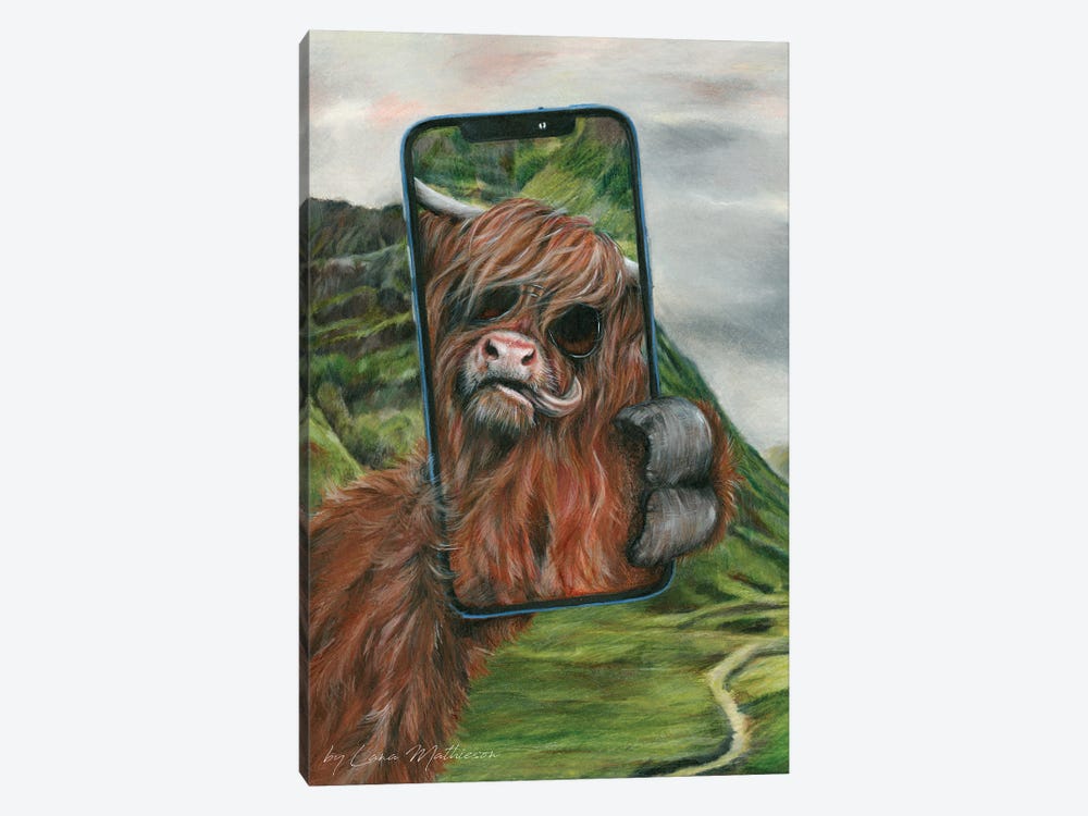 Highland Selfie 1-piece Canvas Art Print