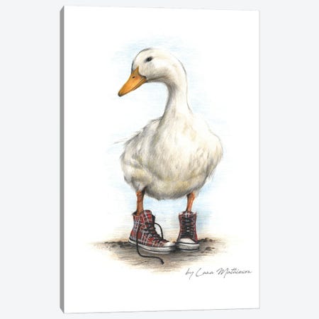 Duck In Chucks Canvas Print #LNM7} by Lana Mathieson Canvas Art Print