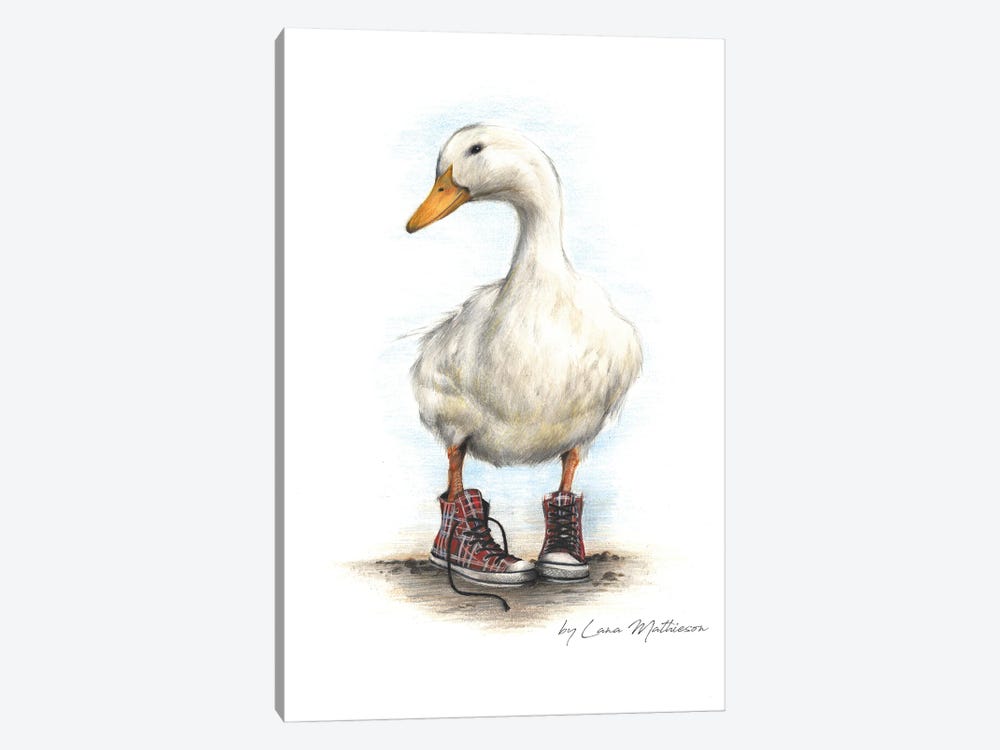 Duck In Chucks by Lana Mathieson 1-piece Canvas Print