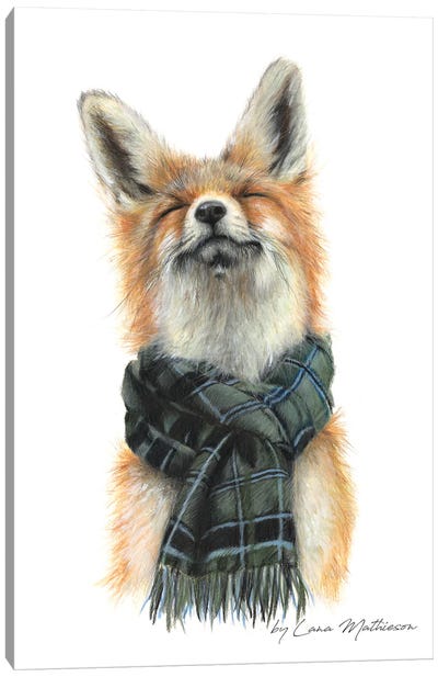 Foxy In Fort William Canvas Art Print - Lana Mathieson