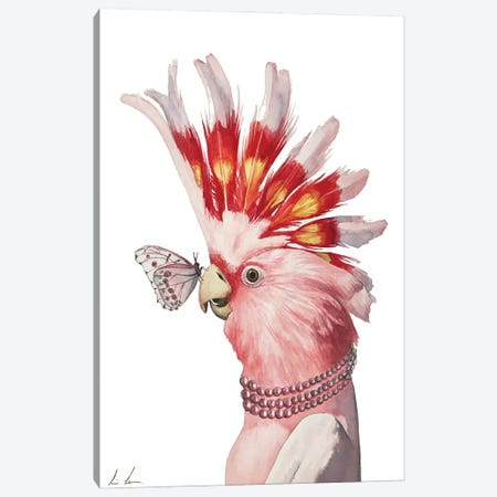Pink Cockatoo Canvas Print #LNN15} by Lisa Lennon Canvas Print