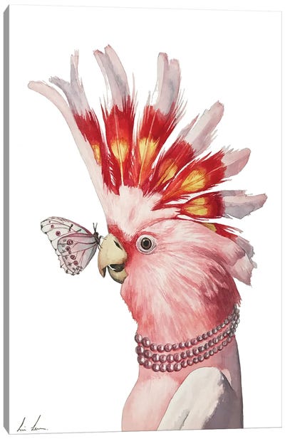 Pink Cockatoo Canvas Art Print - Lisa Lennon
